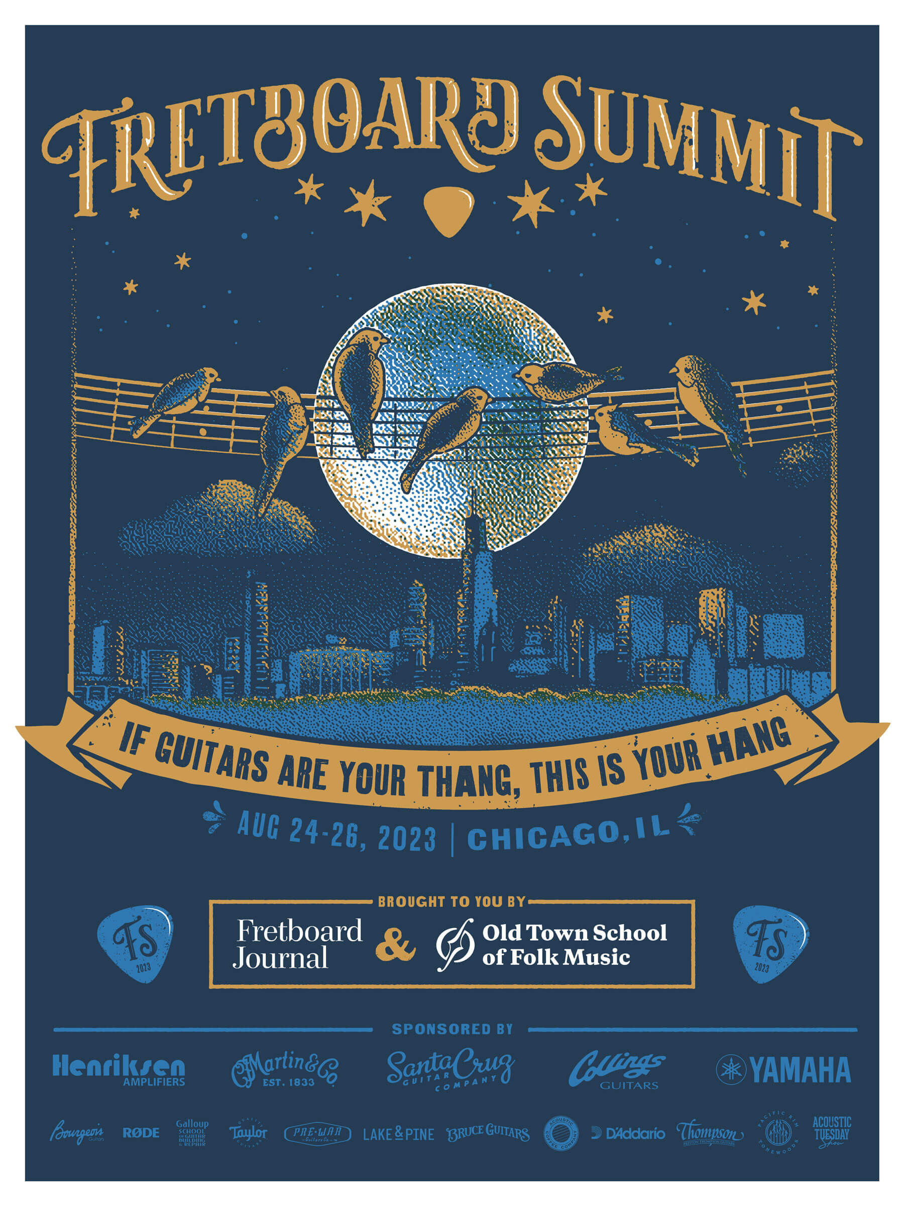 Fretboard Summit limited-edition screen-printed poster