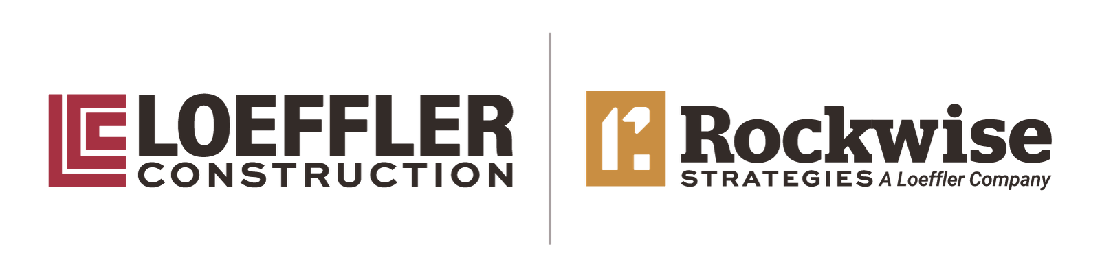 Loeffler Construction and Rockwise Strategies logos side by side